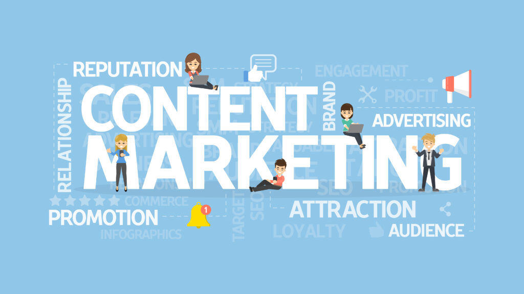 Content marketing concept.